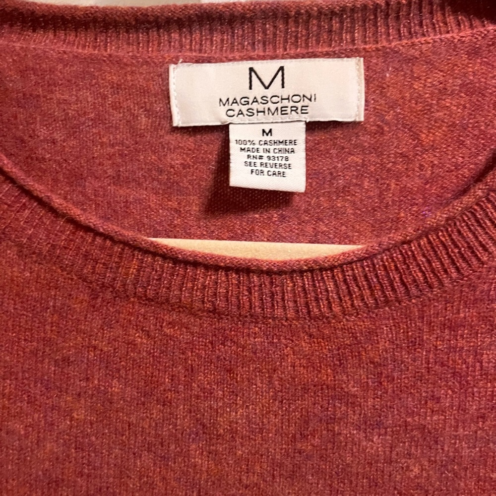 Magaschoni Cashmere Crewneck Sweater Dusty Rose Size M - Picture 5 of 8